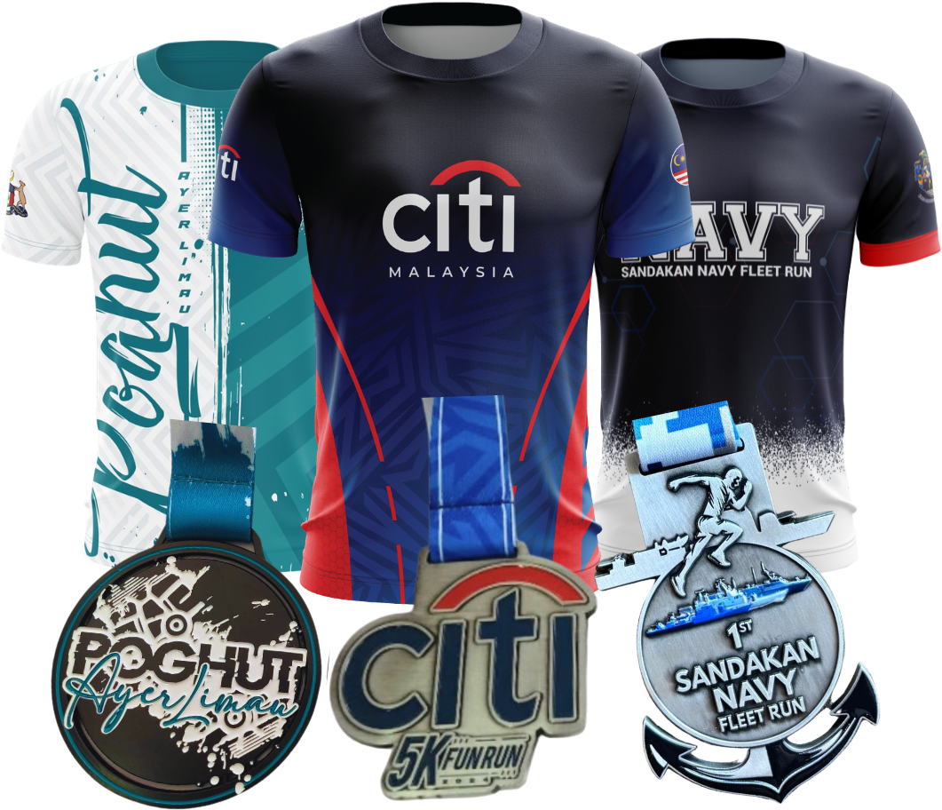 Custom sublimation jerseys and medals by Malaya Jersi King